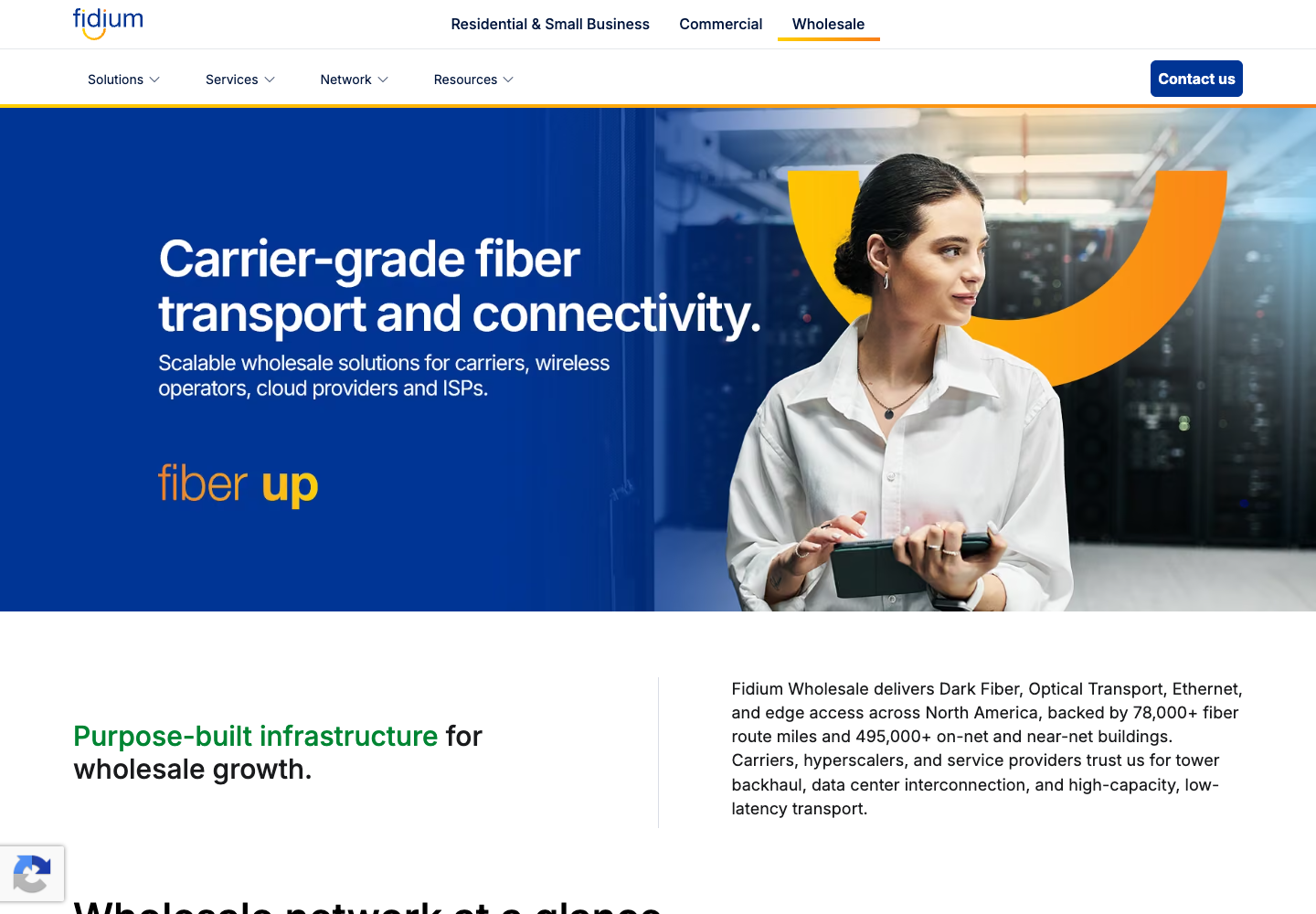 Fidium Wholesale website at a 1440 by 1000 desktop viewport